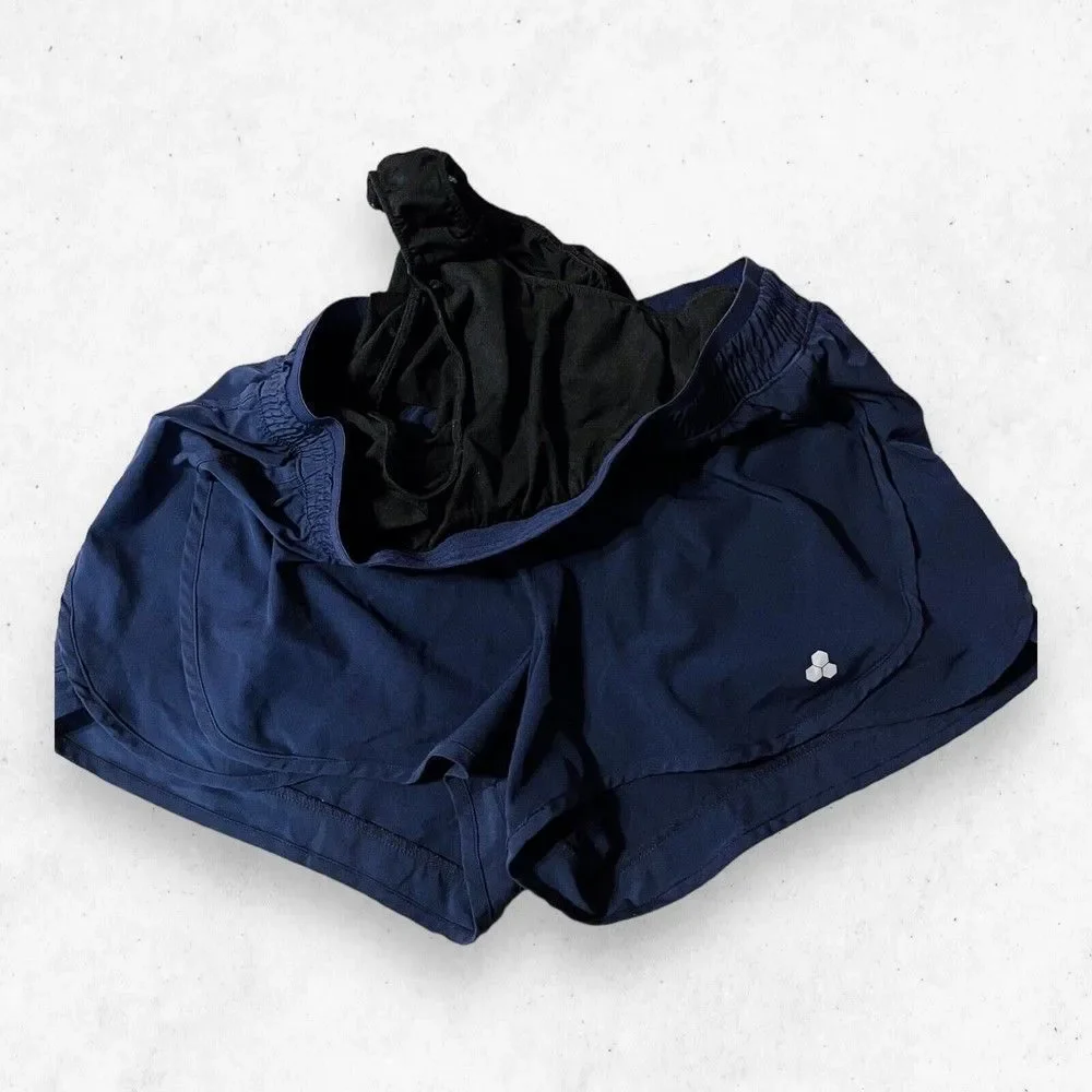 Women’s Tek Gear Workout Gear Athletic Shorts Size XL Navy Blue Elastic Waist‎